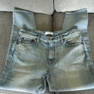 Moussy light blue Straight Jeans with Subtle Distressing